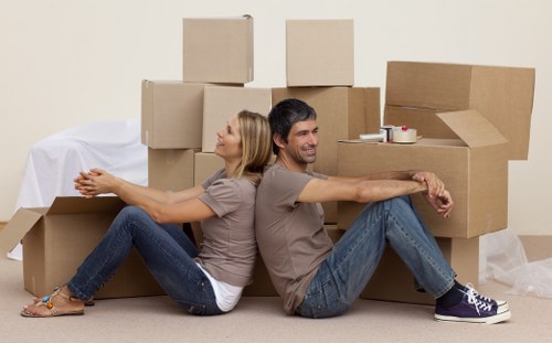 Professional van moving in Belsize Park with careful item handling