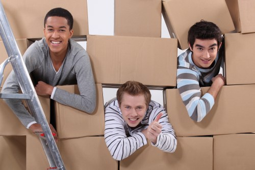 Local removals team handling a flat move near Belsize Park