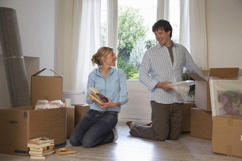 Moving boxes and household items in North London